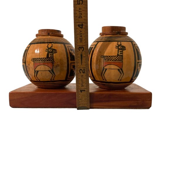 Native American Gourd Candle Candlestick Holders Deer Pueblo Inspired Design - Picture 7 of 7